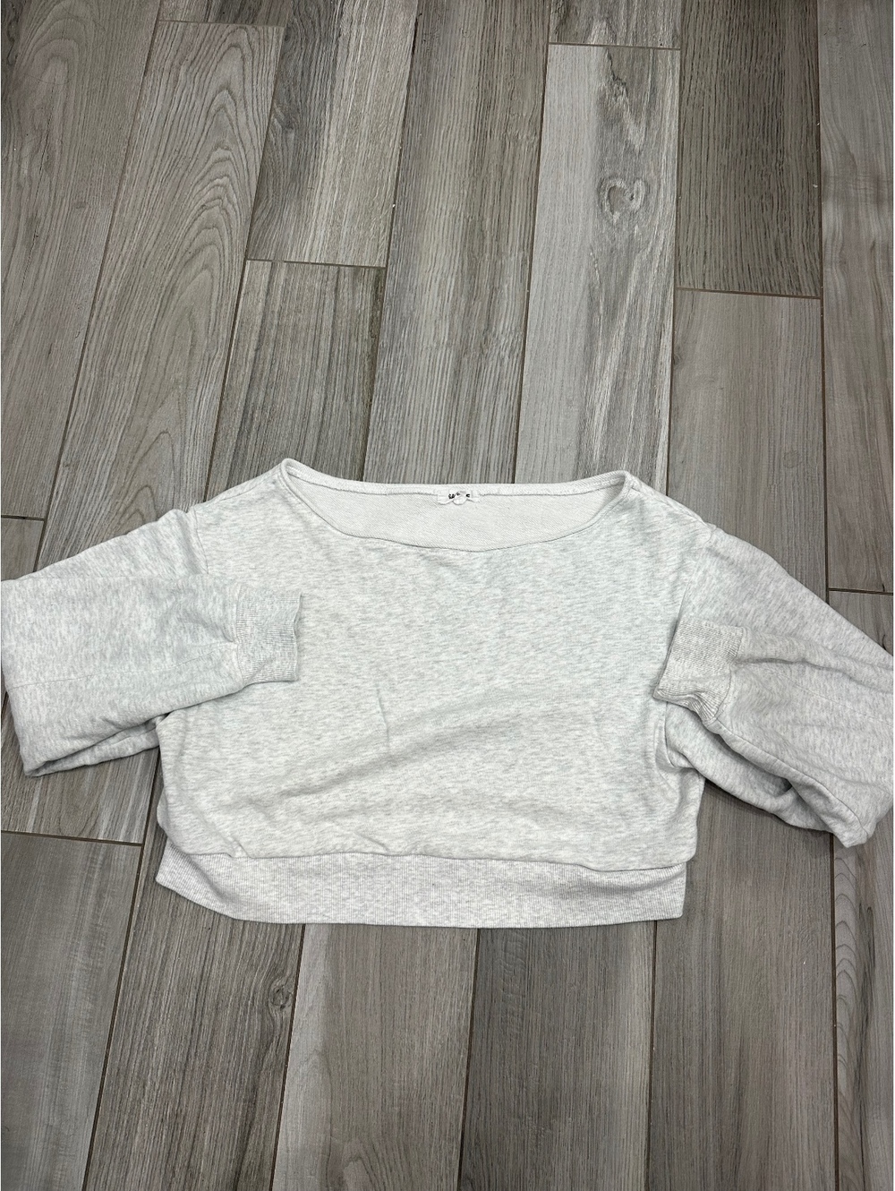 Garage Women's Light Gray Cropped xSweatshirt Size PXS